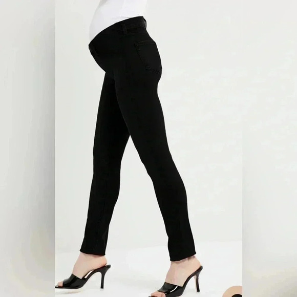 J brand MamaJ casual stretch stylish trendy skinny blck maternity denim jeans 24 - Picture 1 of 4